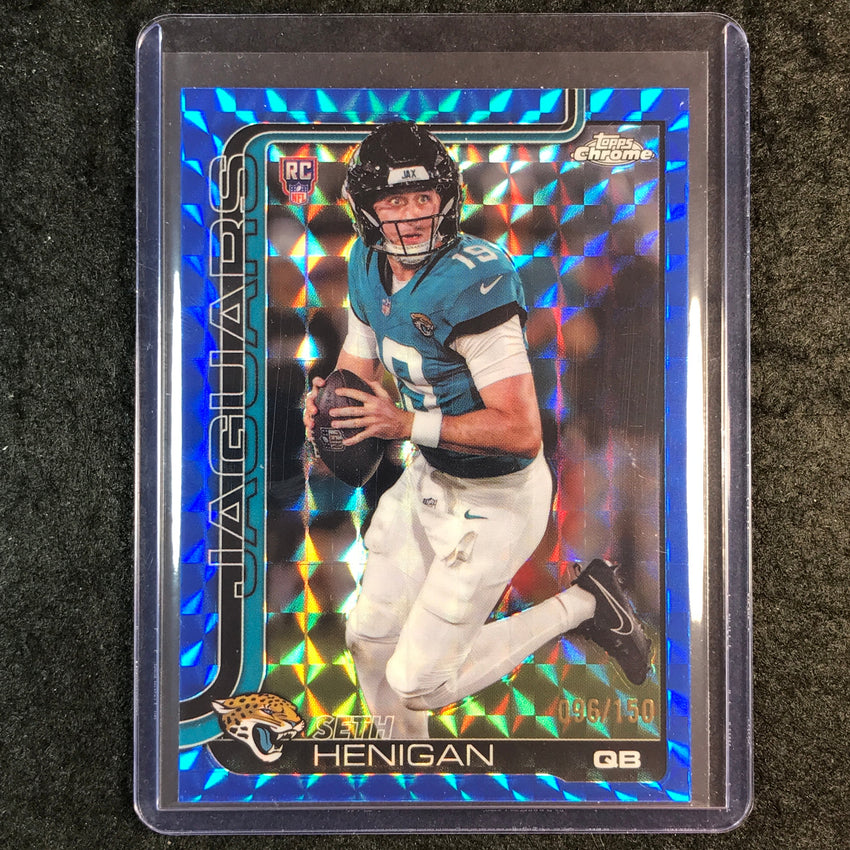 2025 Topps Chrome Football SETH HENIGAN Rookie Base Blue Geometric 96/150 #399