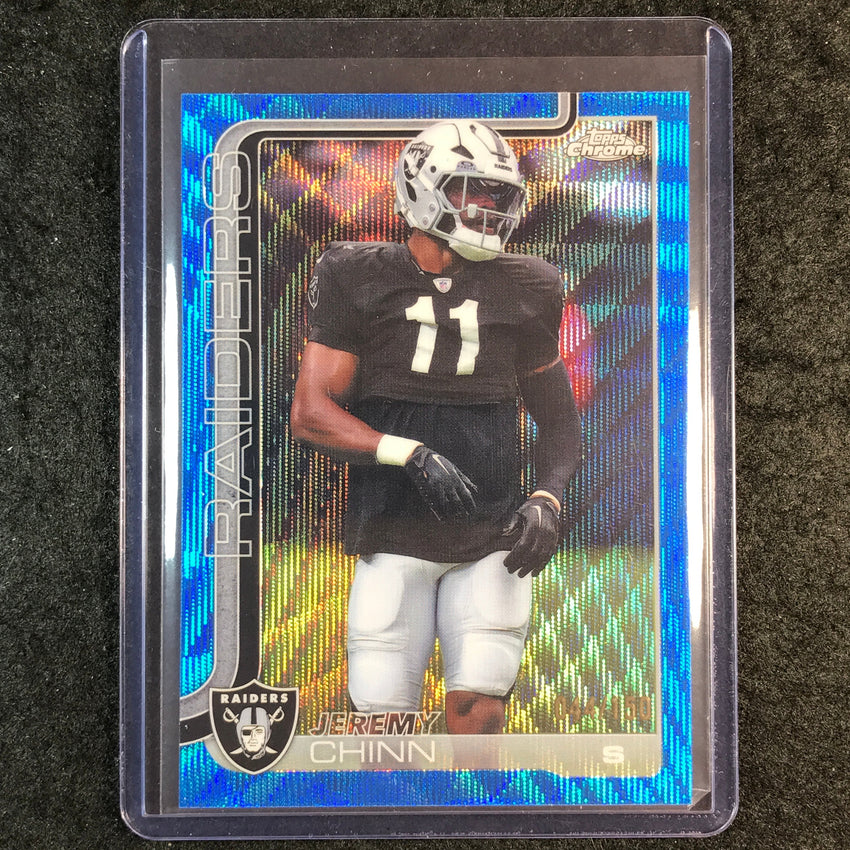 2025 Topps Chrome Football JEREMY CHINN Base Blue Wave 44/150 #184