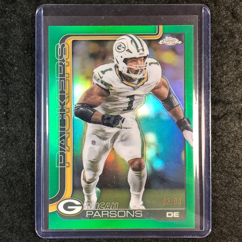 2025 Topps Chrome Football MICAH PARSONS Base Green 93/99 #77