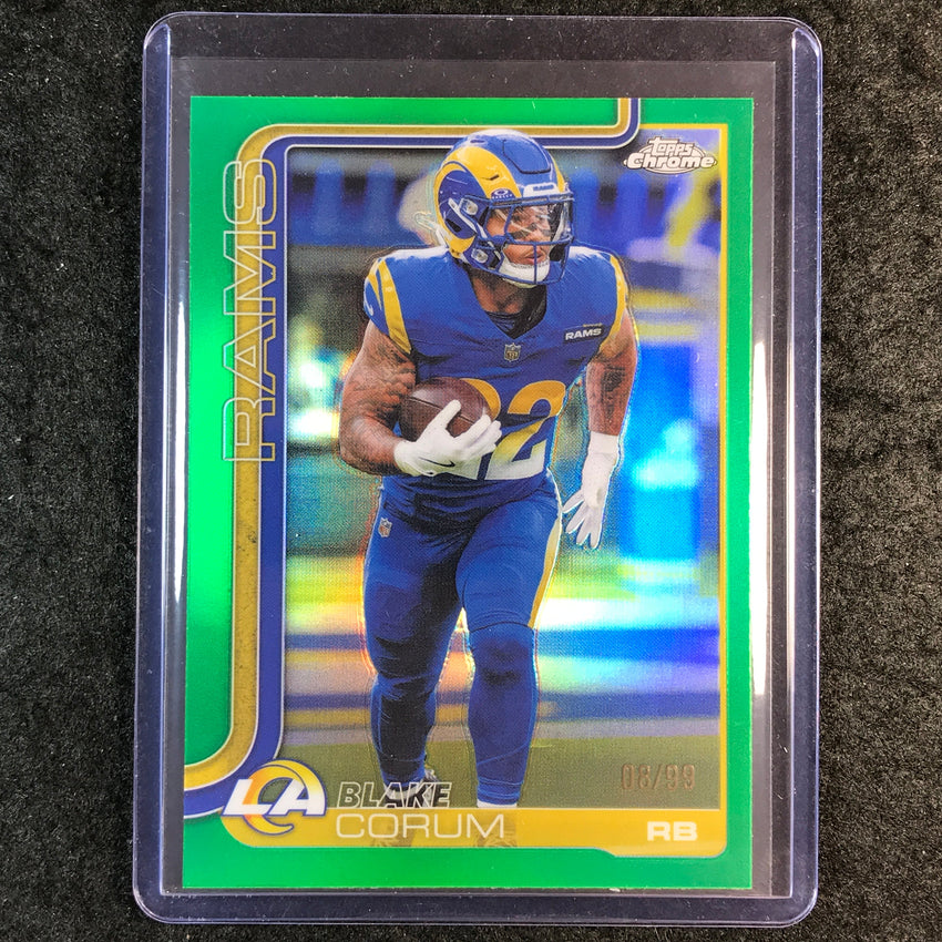 2025 Topps Chrome Football BLAKE CORUM Base Green 8/99 #171