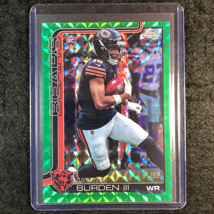 2025 Topps Chrome Football LUTHER BURDEN III Rookie Green Geometric 51/99 #334