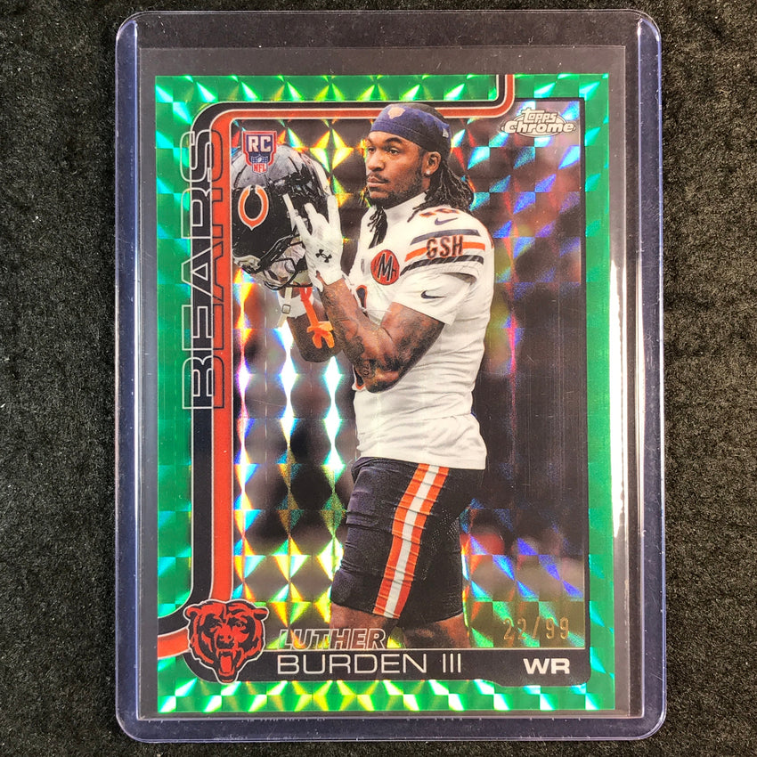 2025 Topps Chrome LUTHER BURDEN III Rookie Base Variation Green Geometric 22/99 #334