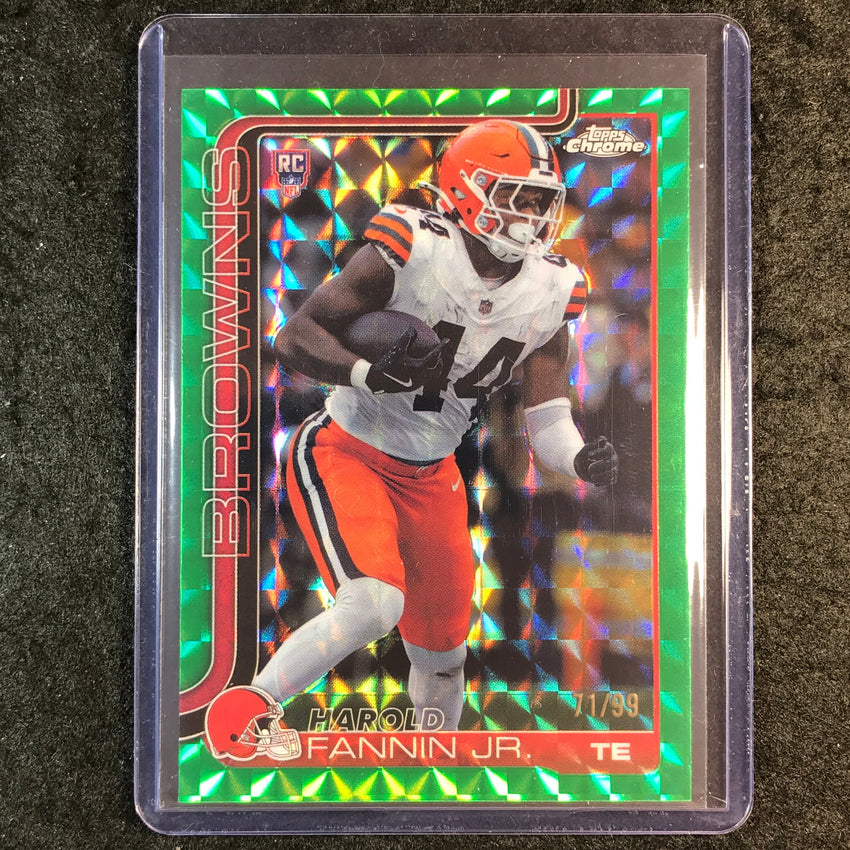 2025 Topps Chrome Football HAROLD FANNIN JR. Rookie Green Geometric 71/99 #339