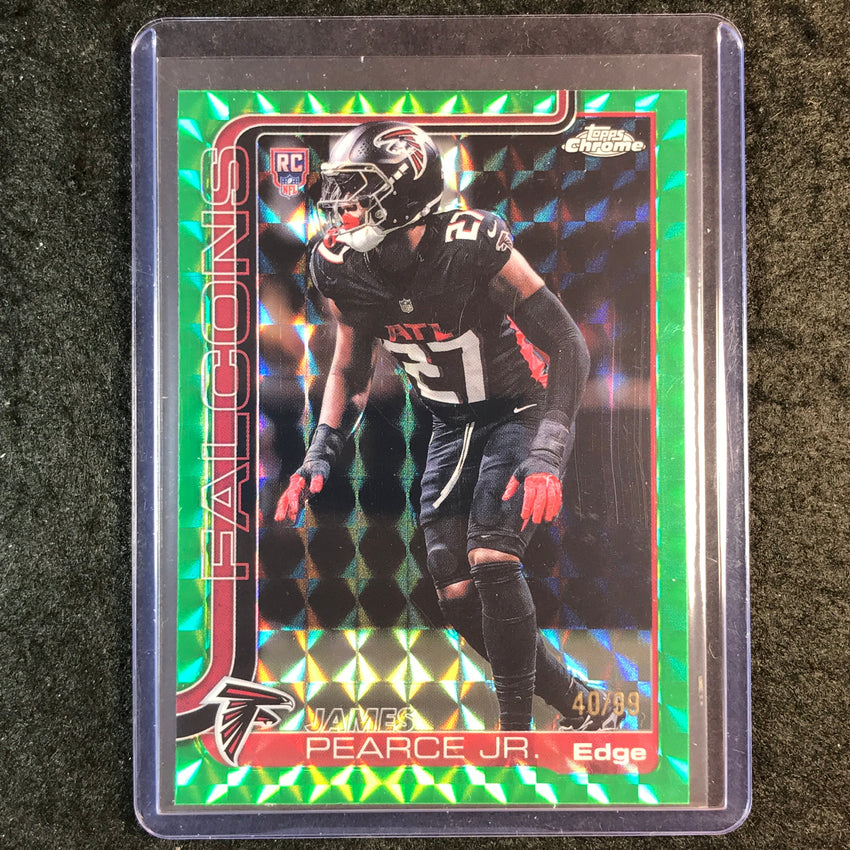 2025 Topps Chrome Football JAMES PEARCE JR. Rookie Green Geometric 40/99 #351