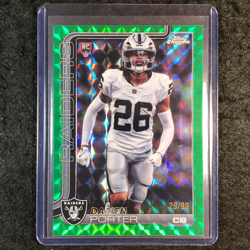 2025 Topps Chrome Football DARIEN PORTER Rookie Base Green Geometric 29/99 #367