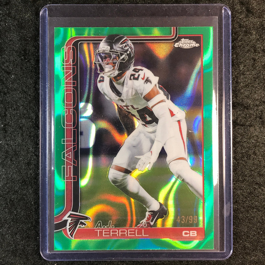 2025 Topps Chrome Football A.J. TERRELL Base Green Lava 43/99 #19