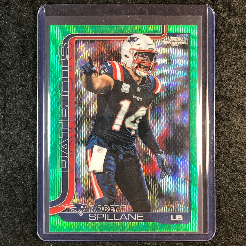 2025 Topps Chrome Football ROBERT SPILLANE Base Green Wave 44/99 #181