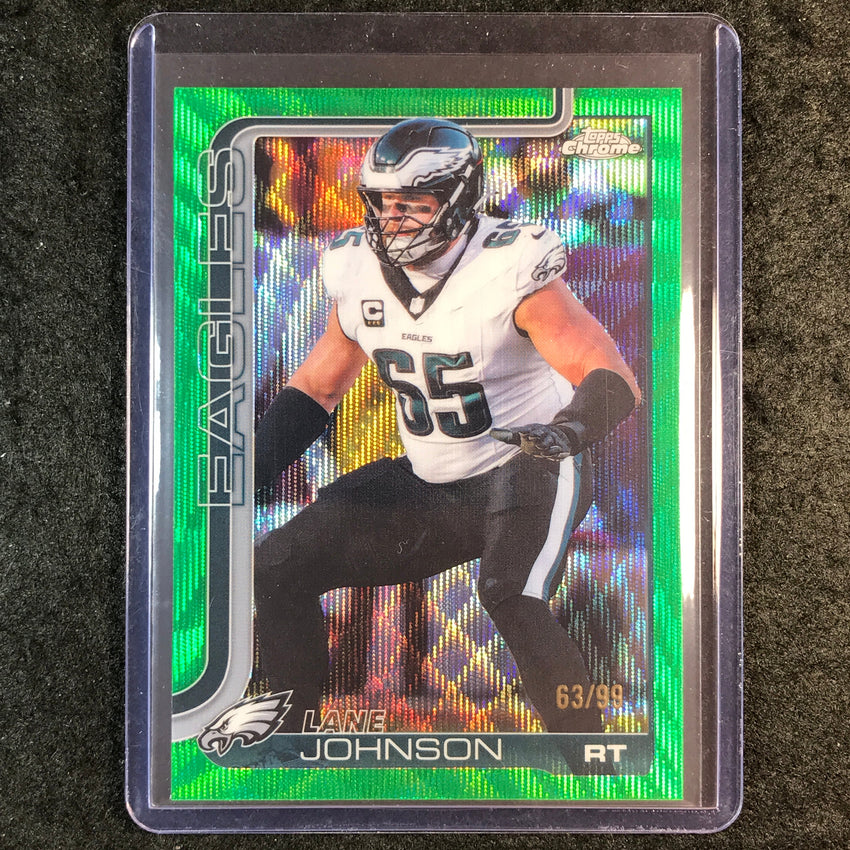 2025 Topps Chrome Football LANE JOHNSON Base Green Wave 63/99 #246