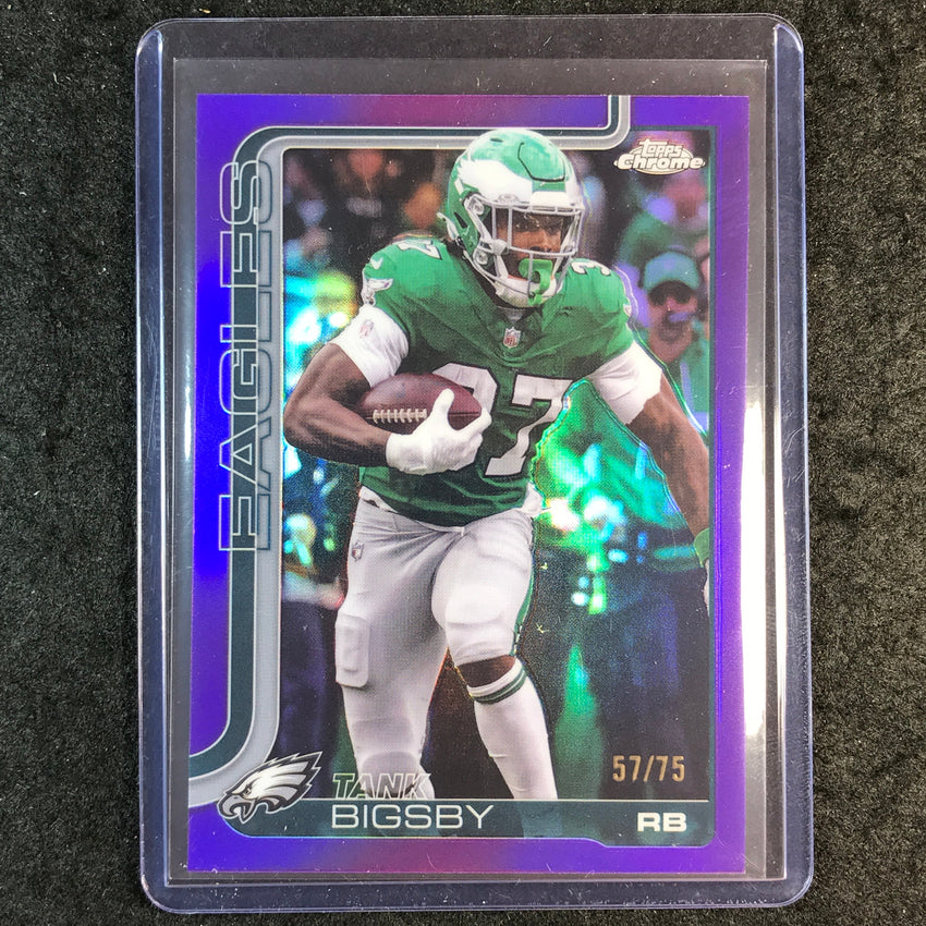 2025 Topps Chrome Football TANK BIGSBY Base Purple 57/75 #143