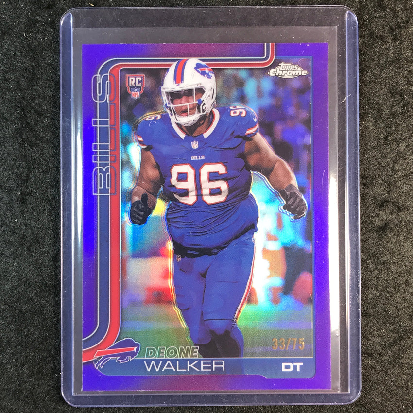 2025 Topps Chrome Football DEONE WALKER Rookie Base Purple 33/75 #360