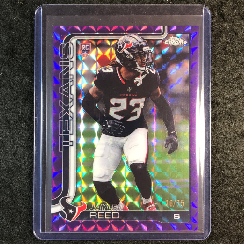 2025 Topps Chrome Football JAYLEN REED Rookie Base Purple Geometric 36/75 #374