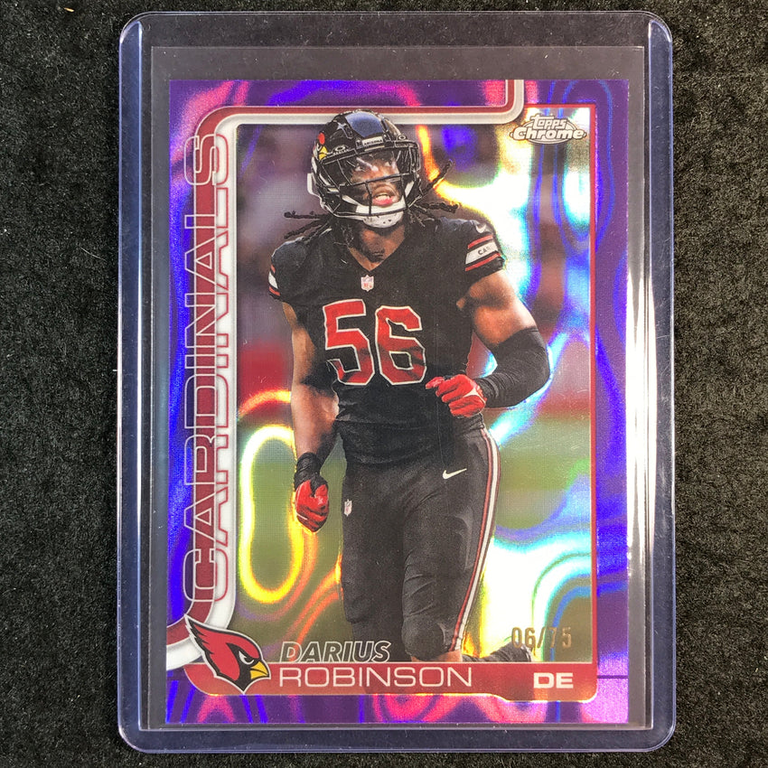 2025 Topps Chrome Football DARIUS ROBINSON Base Purple Lava 6/75 #9