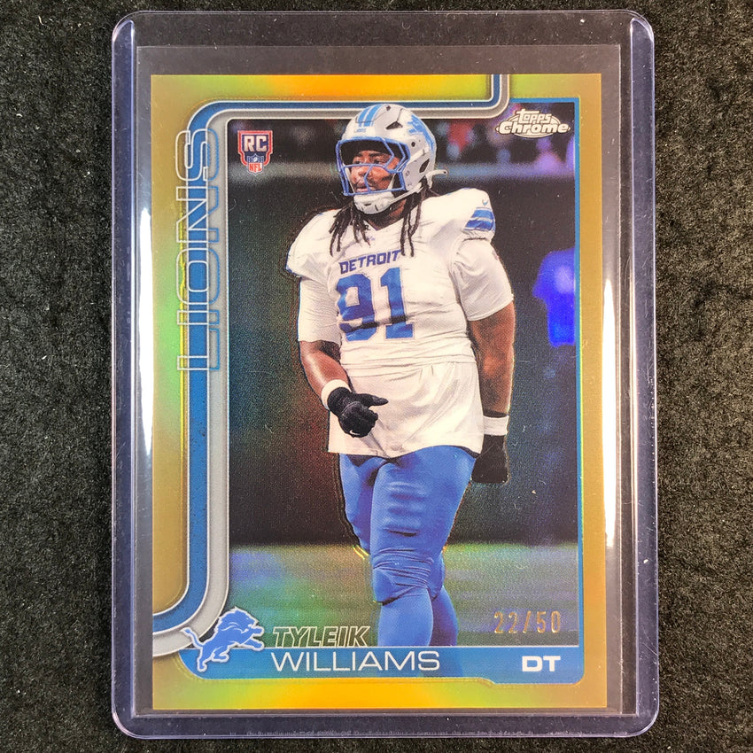 2025 Topps Chrome Football TYLEIK WILLIAMS Rookie Base Gold 22/50 #364