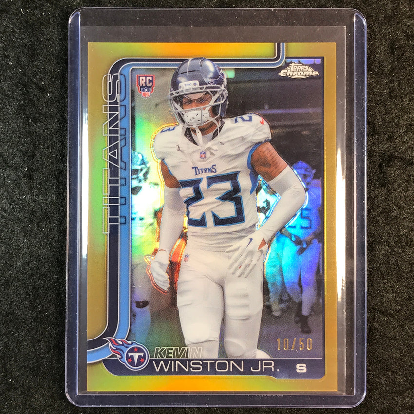 2025 Topps Chrome Football KEVIN WINSTON JR. Rookie Base Gold 10/50 #375