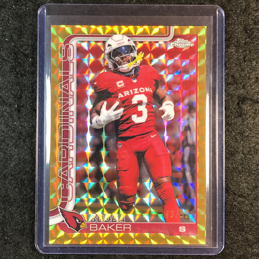 2025 Topps Chrome Football BUDDA BAKER Base Gold Geometric 43/50 #8