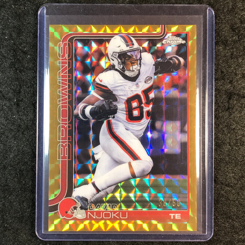 2025 Topps Chrome Football DAVID NJOKU Base Gold Geometric 38/50 #69