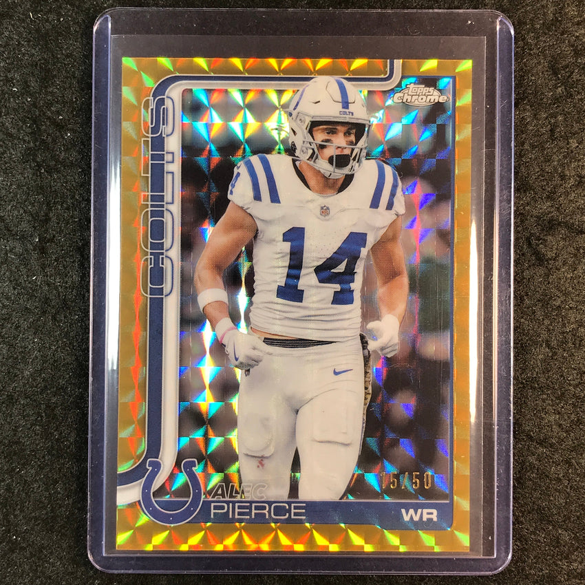 2025 Topps Chrome Football ALEC PIERCE Base Gold Geometric 15/50 #125