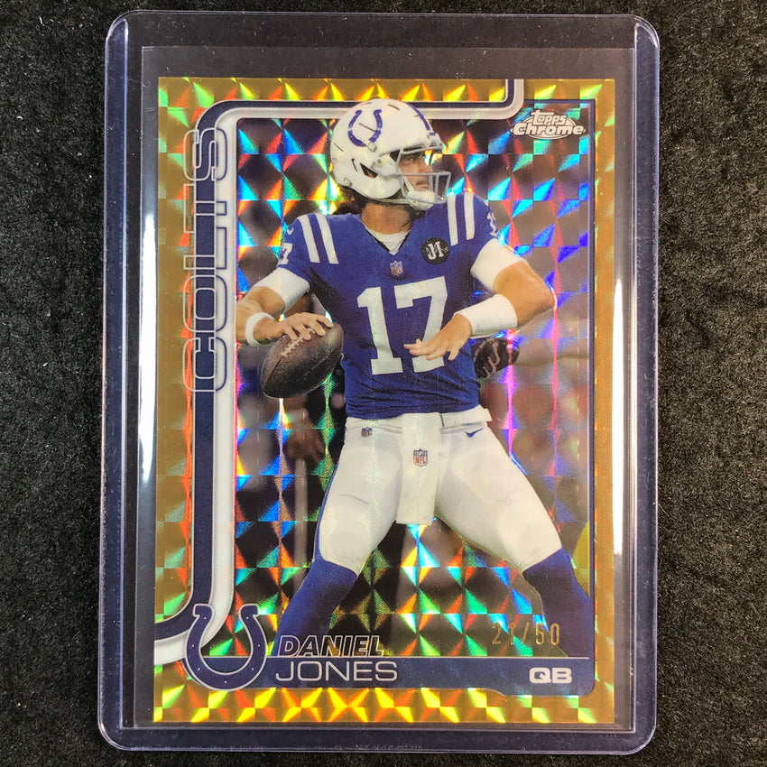 2025 Topps Chrome Football DANIEL JONES Base Gold Geometric 21/50 #132