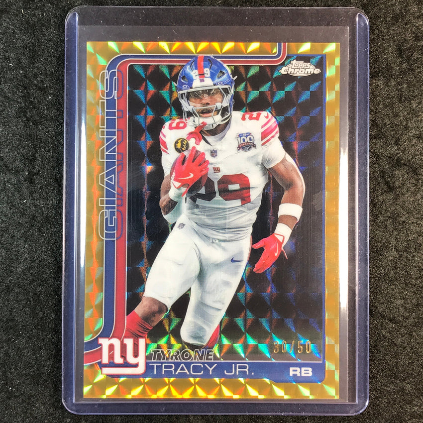 2025 Topps Chrome Football TYRONE TRACY JR. Base Gold Geometric 30/50 #228