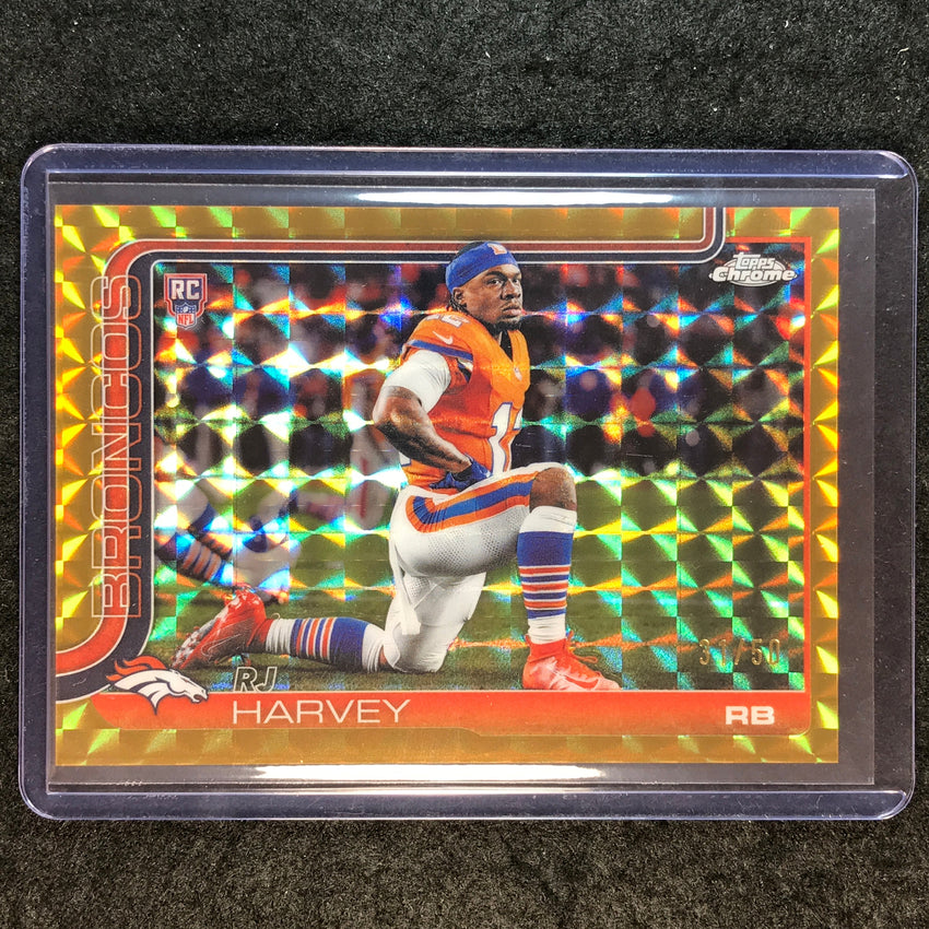 2025 Topps Chrome R.J. HARVEY Rookie Base Variation Gold Geometric 31/50 #330