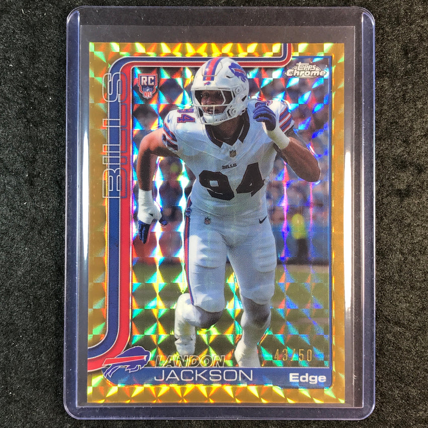 2025 Topps Chrome Football LANDON JACKSON Rookie Base Gold Geometric 43/50 #358