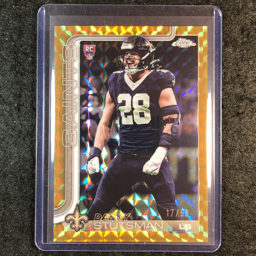 2025 Topps Chrome Football DANNY STUTSMAN Rookie Base Gold Geometric 17/50 #373