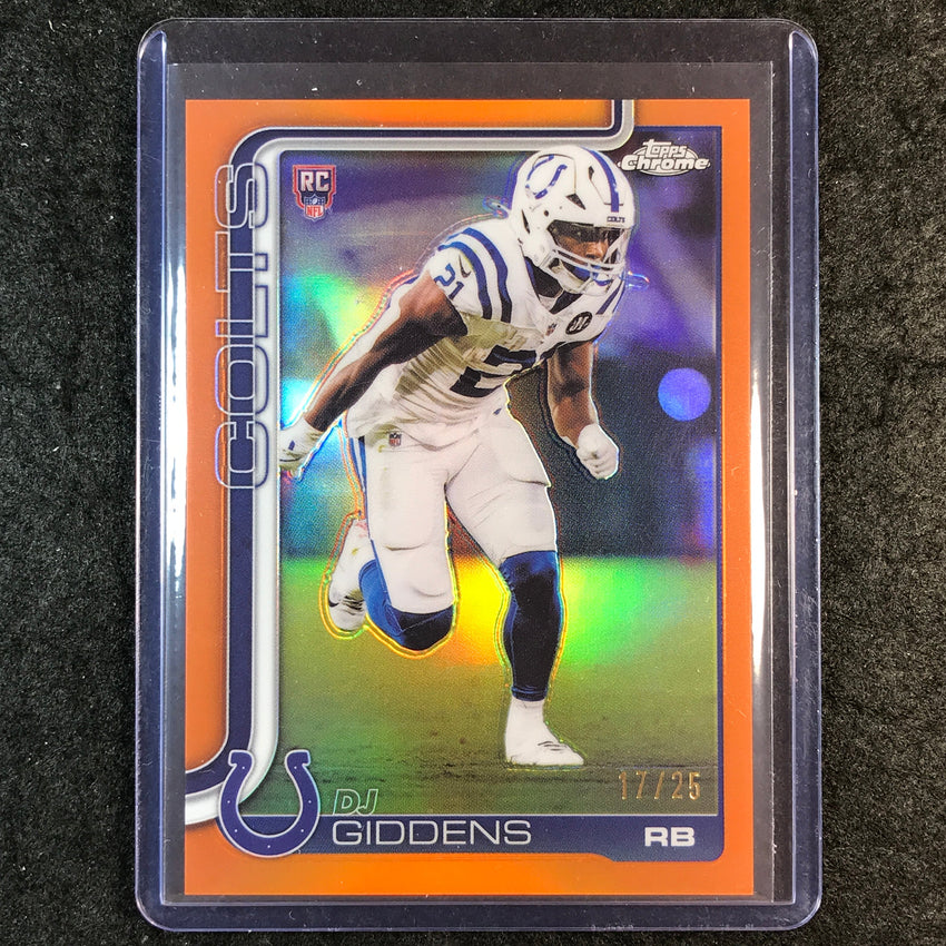2025 Topps Chrome Football DJ GIDDENS Rookie Base Orange 17/25 #390