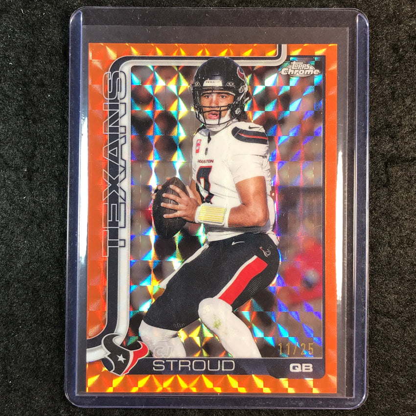 2025 Topps Chrome Football CJ STROUD Base Orange Geometric 11/25 #119