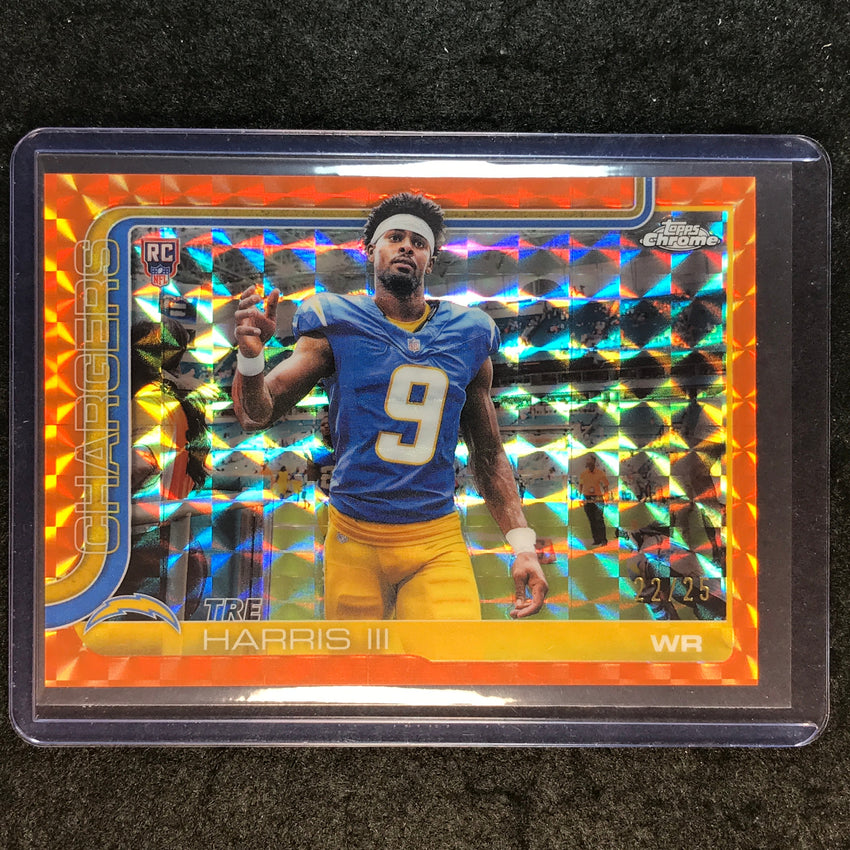 2025 Topps Chrome TRE HARRIS III Rookie Base Variation Orange Geometric 22/25 #338