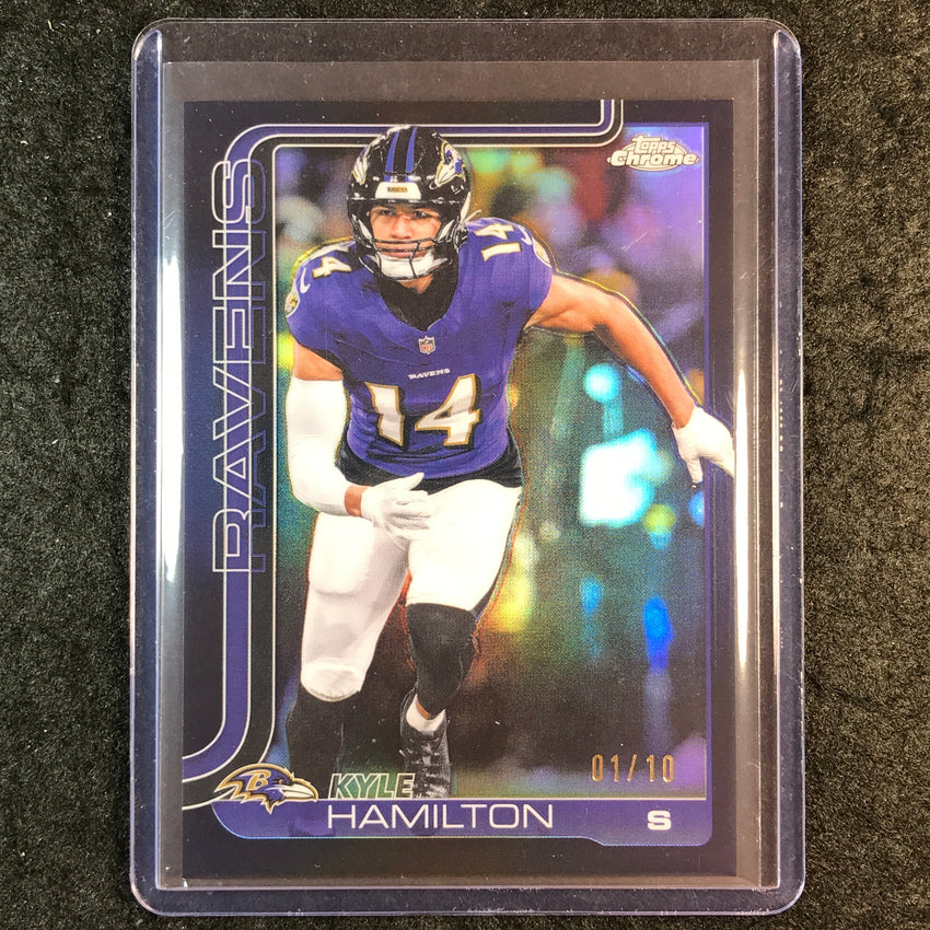 2025 Topps Chrome Football KYLE HAMILTON Base Black 1/10 #29
