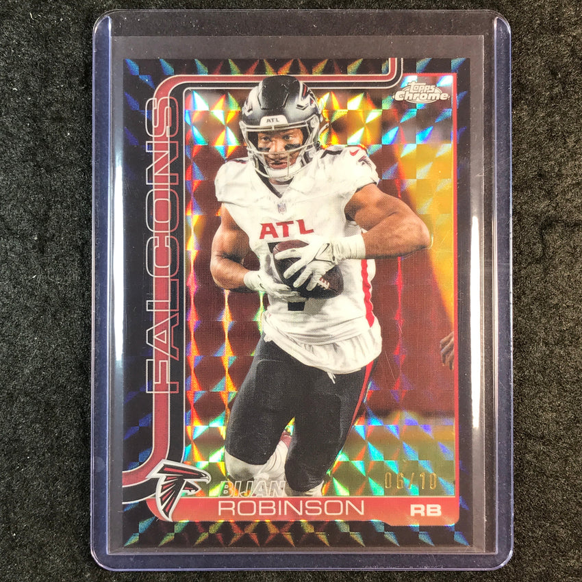2025 Topps Chrome Football BIJAN ROBINSON Base Black Geometric 6/10 #16