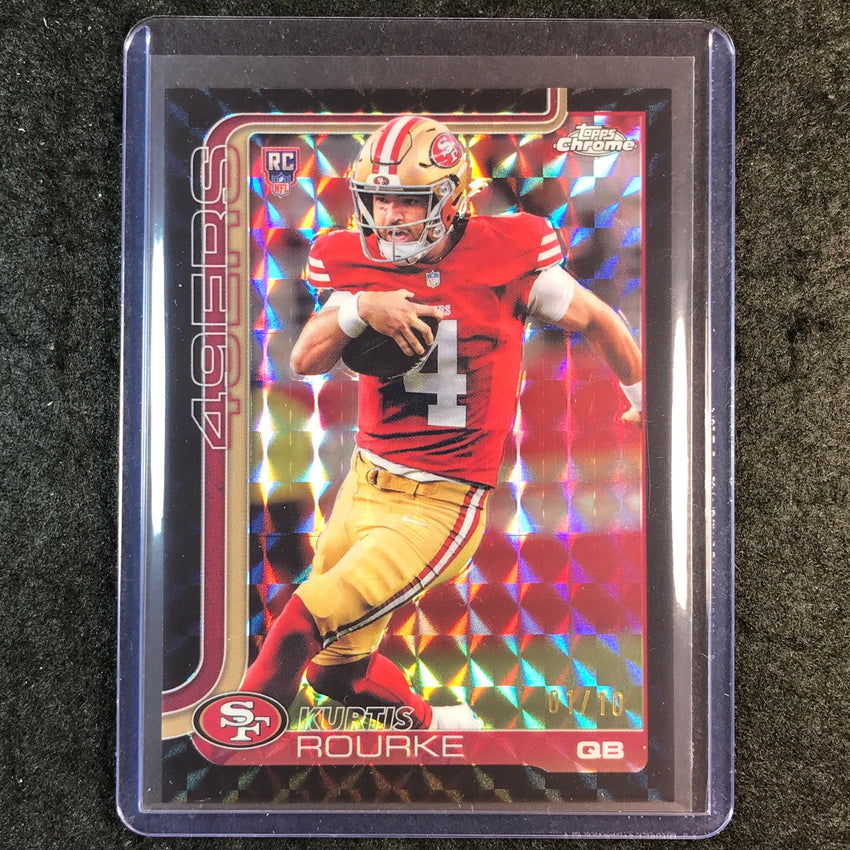 2025 Topps Chrome Football KURTIS ROURKE Base Black Geometric 1/10 #307