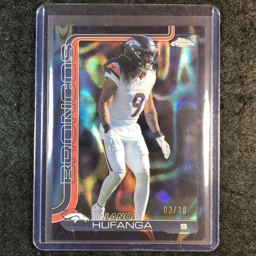 2025 Topps Chrome Football TALANOA HUFANGA Base Black Lava 3/10 #94