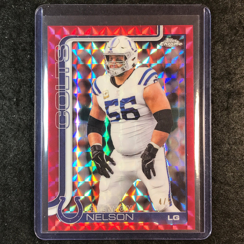 2025 Topps Chrome Football QUENTON NELSON Base Red Geometric 4/5 #144