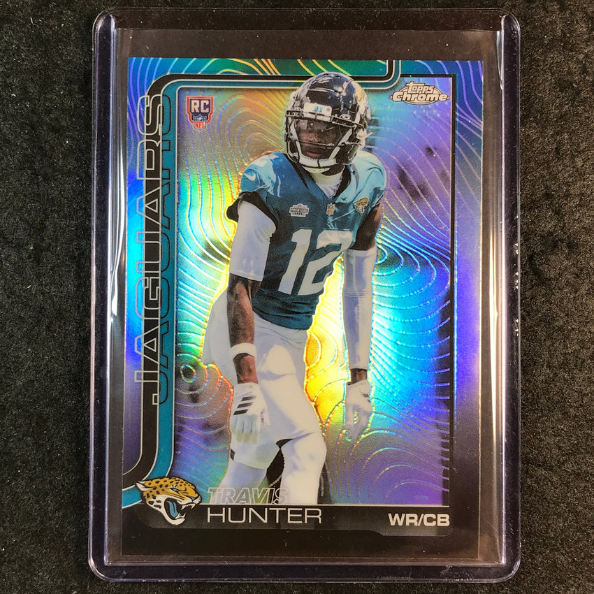 2025 Topps Chrome Football TRAVIS HUNTER Rookie Base Etch Variation SP #332