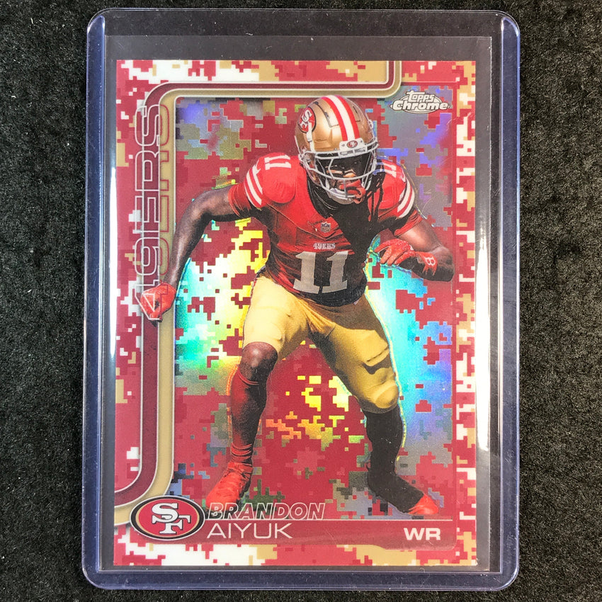 2025 Topps Chrome Football BRANDON AIYUK Team Camo SSP #266