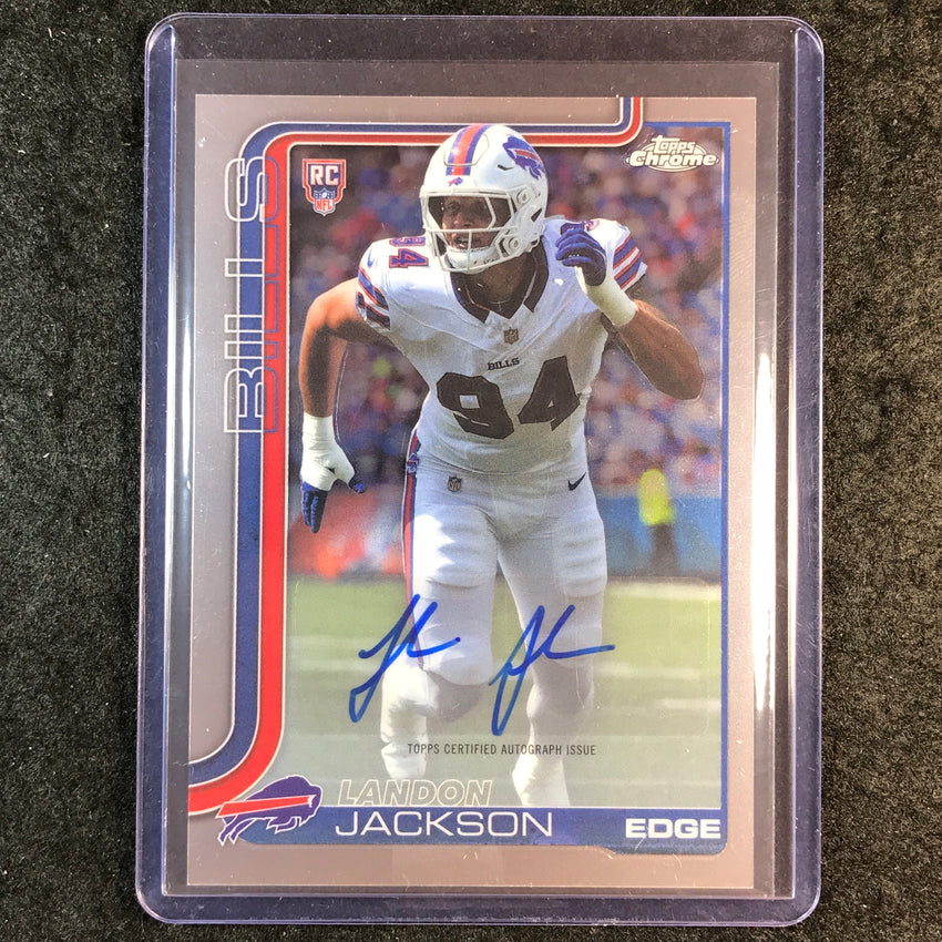 2025 Topps Chrome Football LANDON JACKSON Chrome Rookie Auto Base #BA-LJ