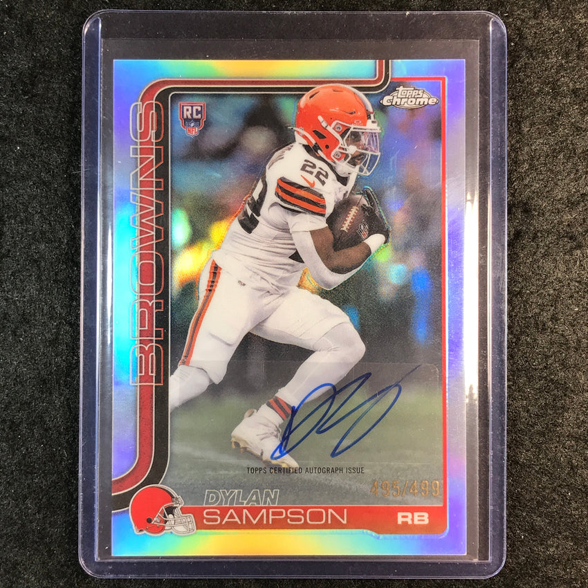 2025 Topps Chrome Football DYLAN SAMPSON Chrome Rookie Auto Refractor 4495/499