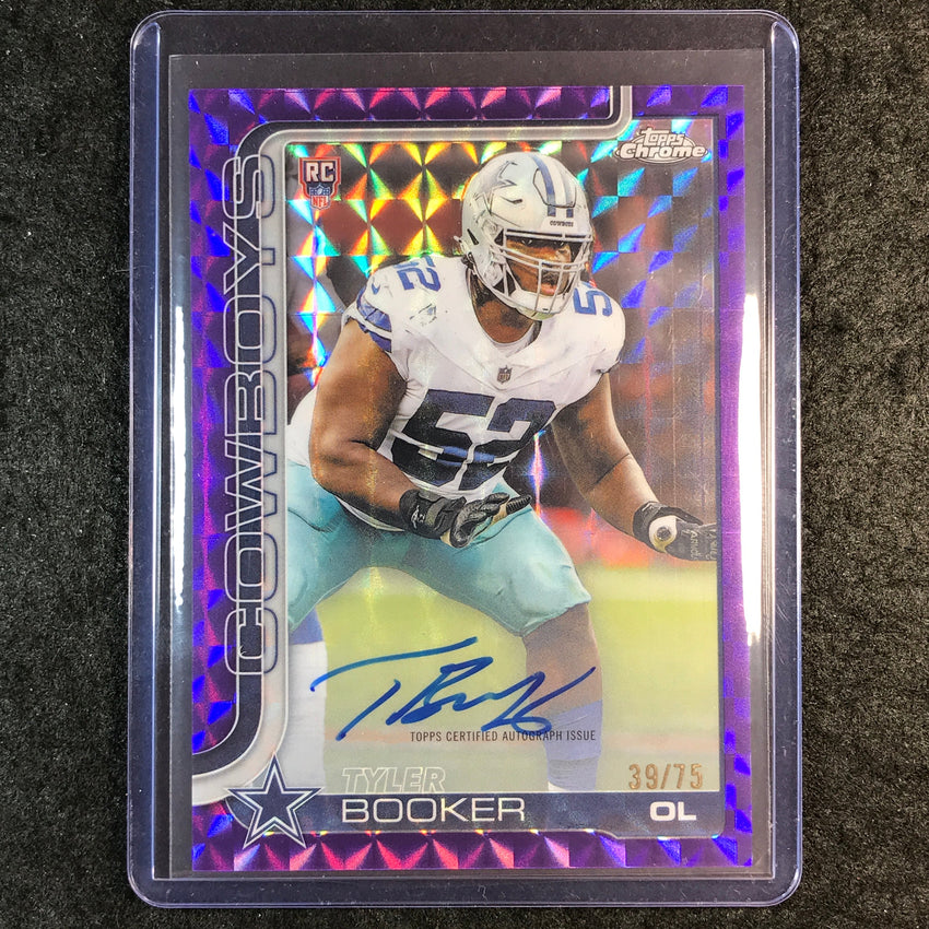 2025 Topps Chrome TYLER BOOKER Chrome Rookie Auto Purple Geometric 39/75