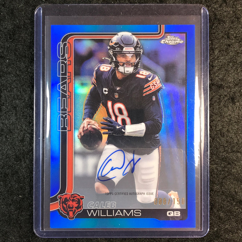 2025 Topps Chrome Football CALEB WILLIAMS Chrome Auto Blue 88/150