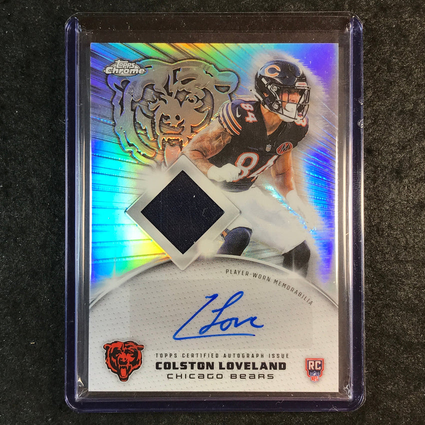 2025 Topps Chrome Football COLSTON LOVELAND Rookie Patch Auto Refractor #RPA-CL