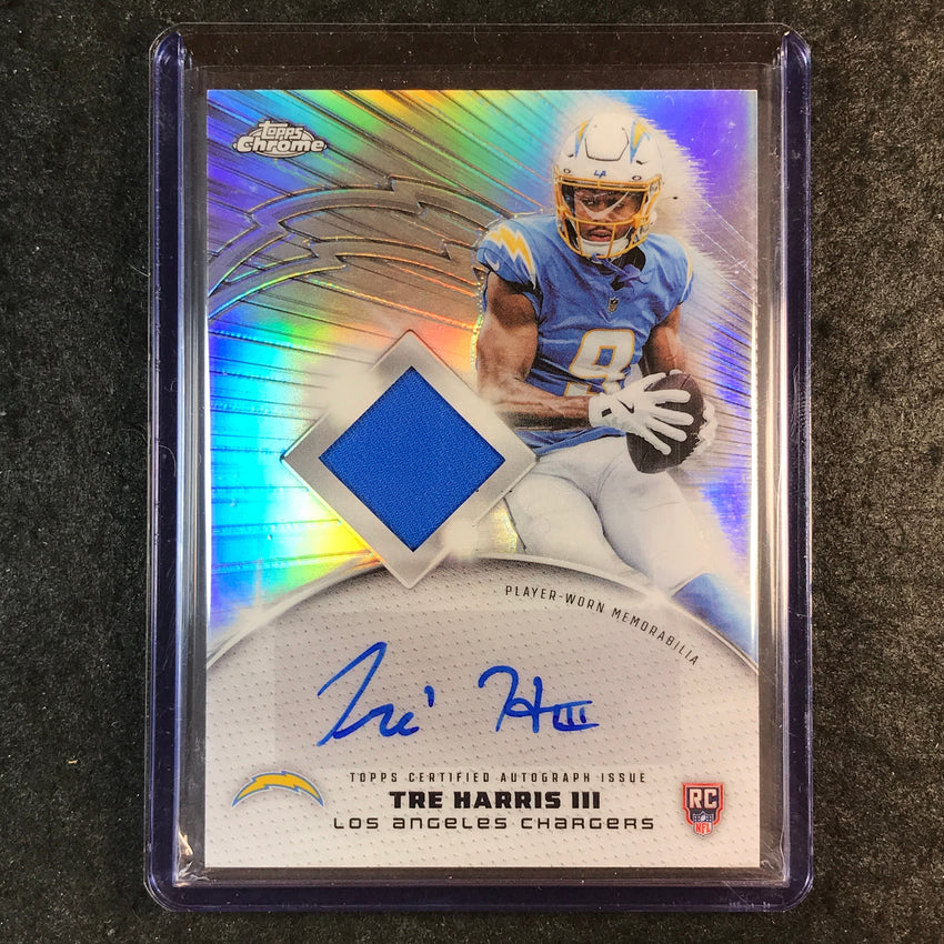 2025 Topps Chrome Football TRE HARRIS III Rookie Patch Auto Refractor #RPA-THIII