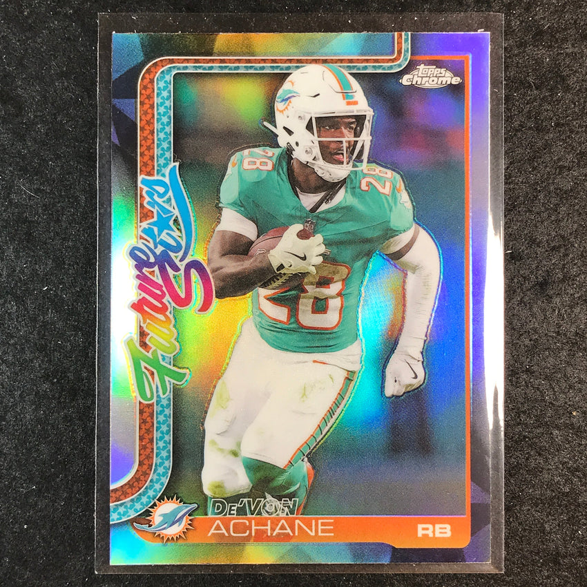 2025 Topps Chrome Football DE'VON ACHANE Future Stars Refractor #12