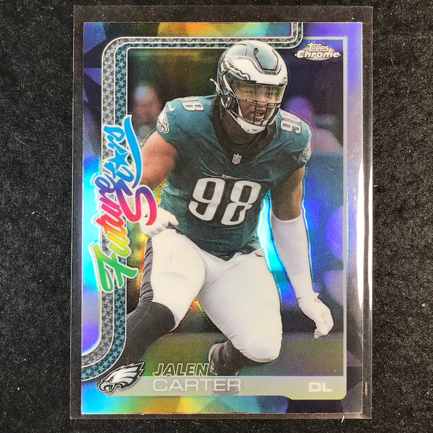 2025 Topps Chrome Football JALEN CARTER Future Stars Refractor #25