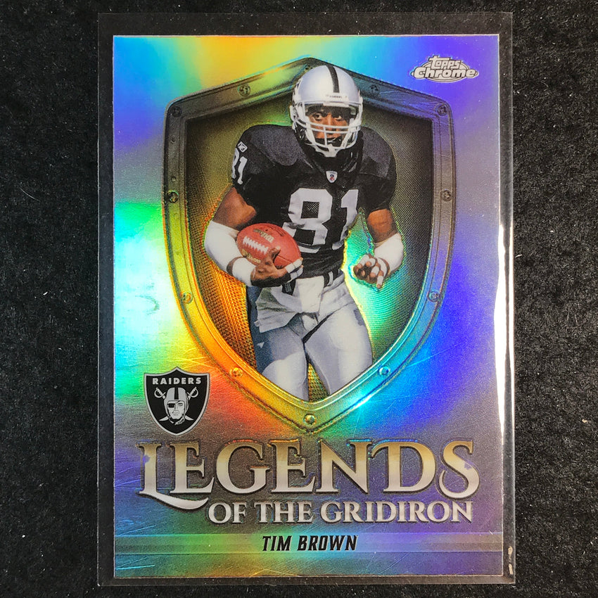 2025 Topps Chrome Football TIM BROWN Legends of the Gridiron Refractor #22