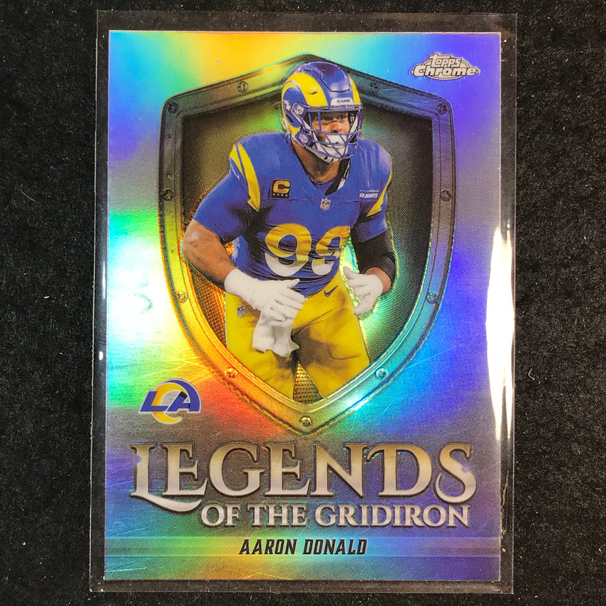 2025 Topps Chrome Football AARON DONALD Legends of the Gridiron Refractor #40