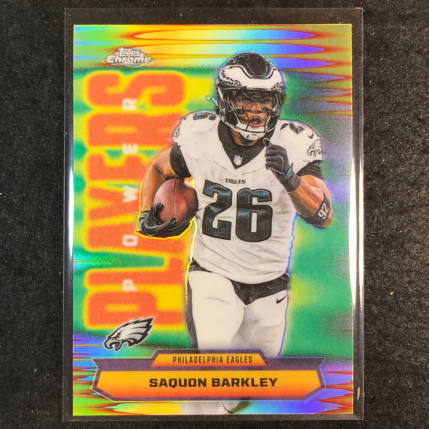 2025 Topps Chrome Football SAQUON BARKLEY Power Players Refractor #13