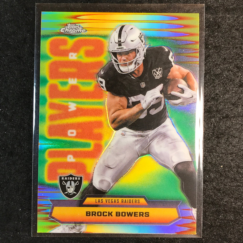 2025 Topps Chrome Football BROCK BOWERS Power Players Refractor #31