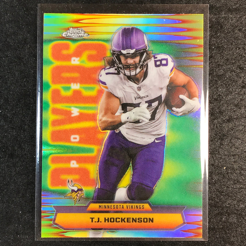 2025 Topps Chrome Football T.J. HOCKENSON Power Players Refractor #36