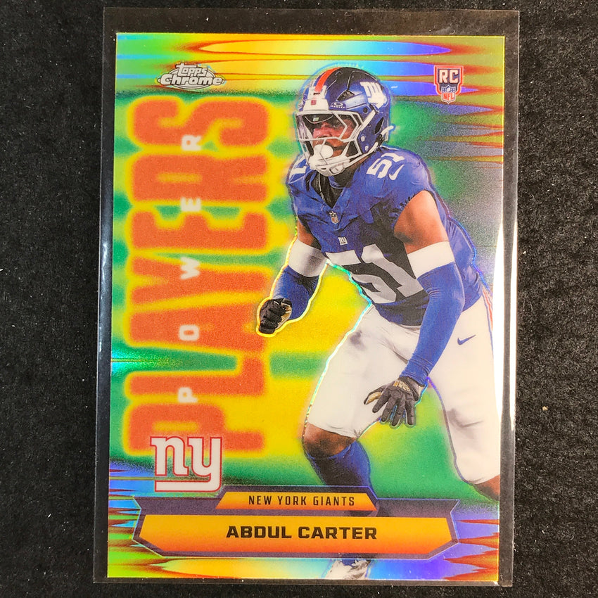 2025 Topps Chrome Football ABDUL CARTER Power Players Rookie Refractor #40